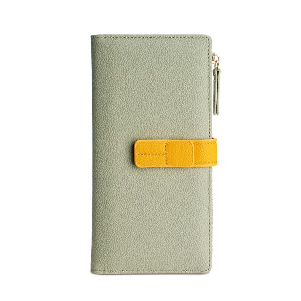 Women's Long PU Wallet - Lightweight 10 Card Slots ID Holder Zip Closure