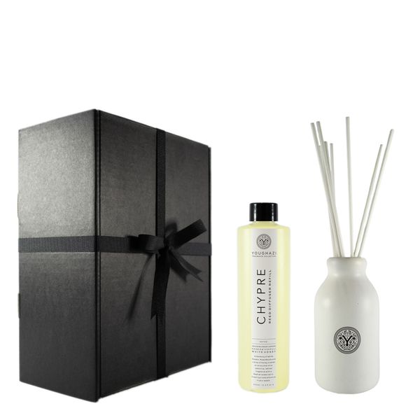 Set of Youghazi Chypre Diffuser Refill+White Ceramic+10 White Reed Sticks