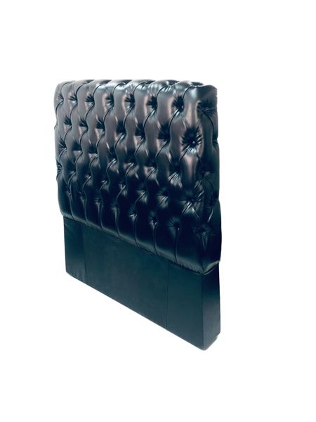 Black Leather Headboard Single Size image