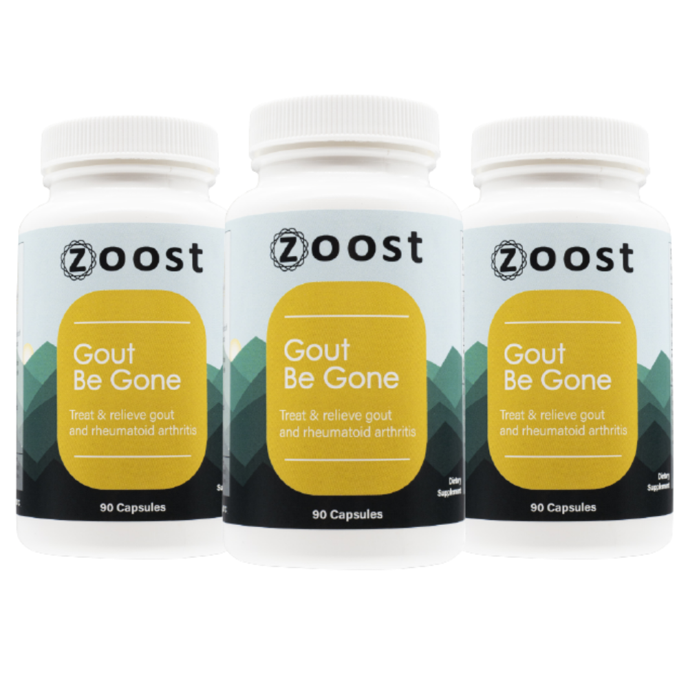 Zoost Gout Be Gone For Relief of Gout & Rheumatoid Arthritis - 3 Pack ...