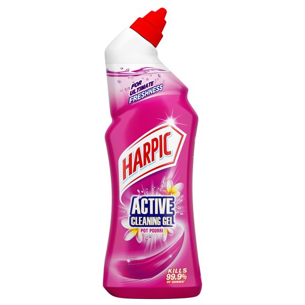 Harpic 750ml, Active Cleaning Gel, Toilet Cleaner, Pot Pourri
