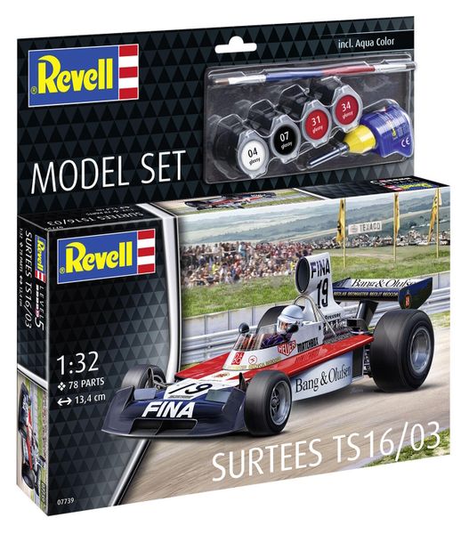 Revell 1/32 Surtees TS16/03 Model Kit w/paints, Glue and Brush