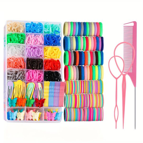 1471 Pieces Elastic Hair Ties Mini Hair Bands Set for Women Little Girl Baby