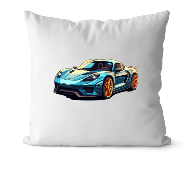 Sweet Blue Car Pillow 30cm x 30cm