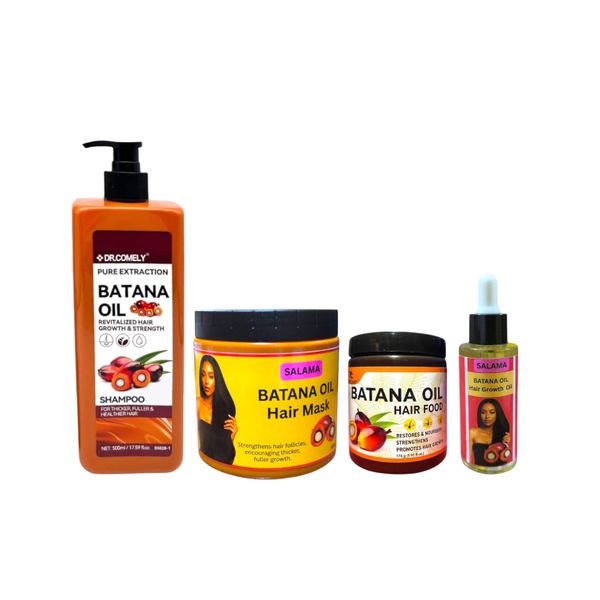 Batana Oil - Shampoo, Salama Hair Mask &amp; Oil, TC Hair Food