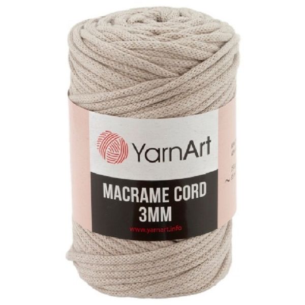 YarnArt Macrame Cord 3MM 250g Pack of 4 - Beige - 753
