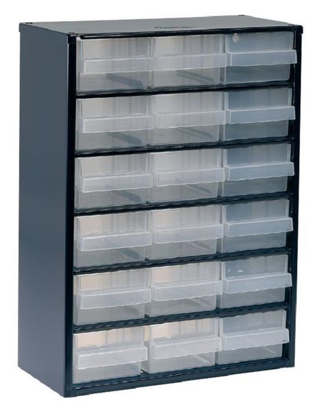 Raaco (137478) Storage Cabinet, 18 Drawer, Steel