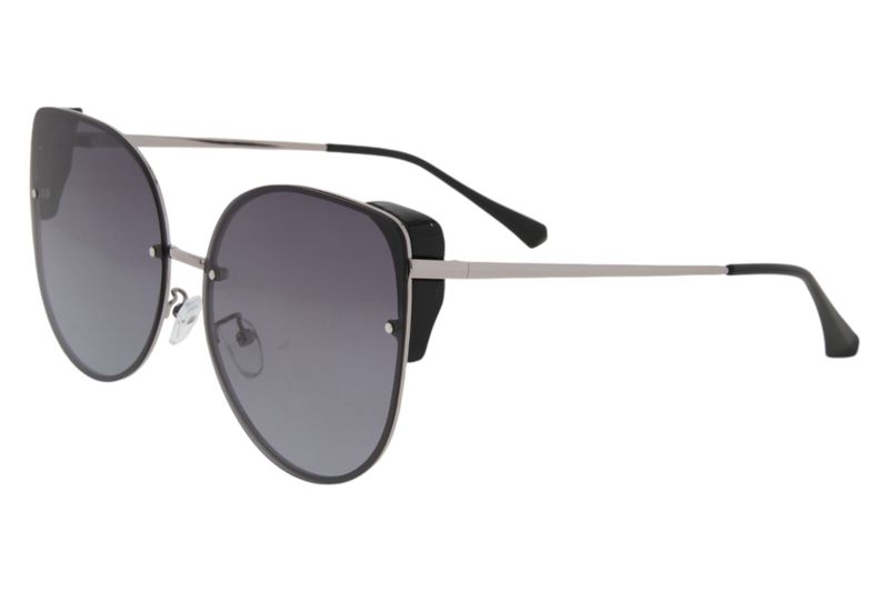 YITUO Women Stainless Steel Polarised Cat Eye Sunglasses 2032