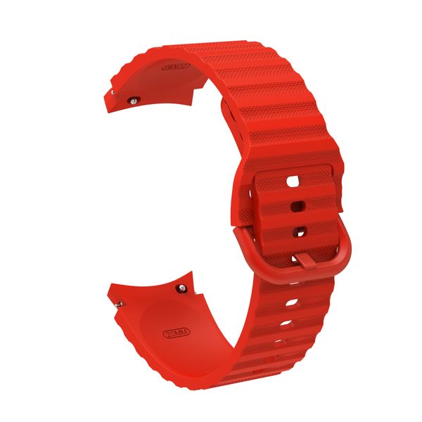 Weave Silicone Strap Compatible With Samsung Galaxy Watch 4/5/6/7 - Red