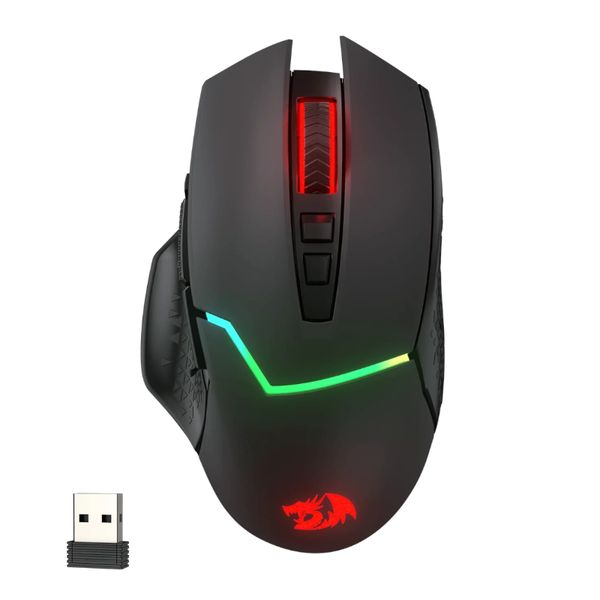 Redragon MIRAGE PRO 8000DPI 8-Button RGB Wireless Gaming Mouse - Black