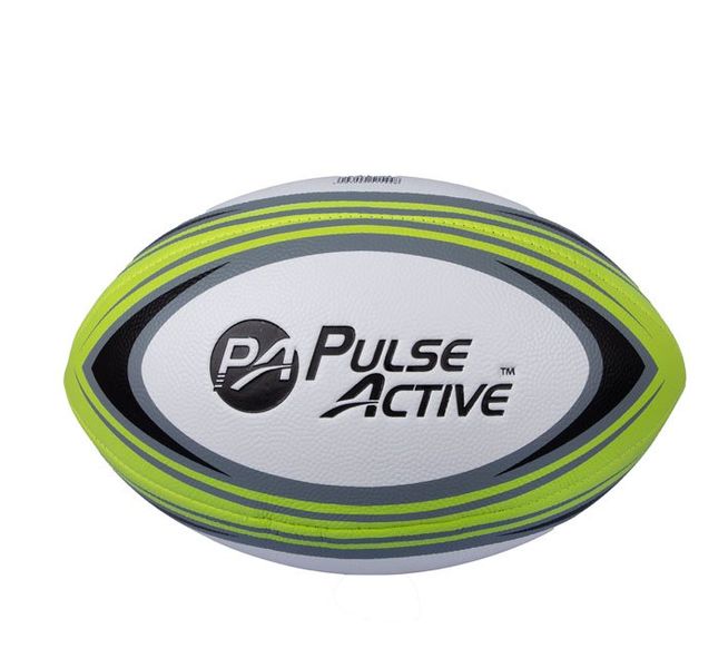 Rugby Ball - Sporting Accessories - Grey &amp; Green - Single - 3 Pack