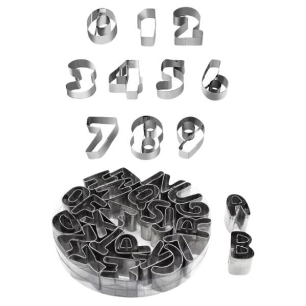 O'lala - Alphabet and Number Cookie Cutter Sets - 35 Piece In Total