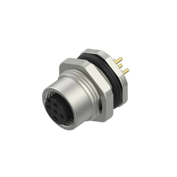 PM12AF4R-P/9 M12 A Code Female 4-Pin Circular Connector IP67 PCB Mount