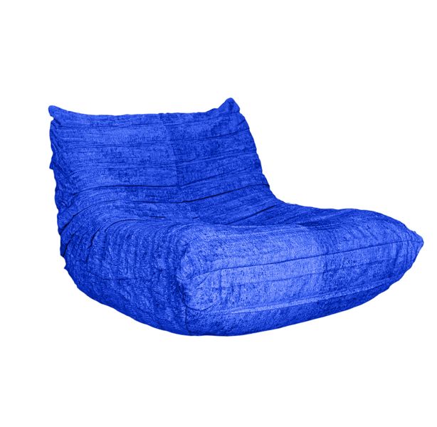 Blue Cotton Bean Bag Chair