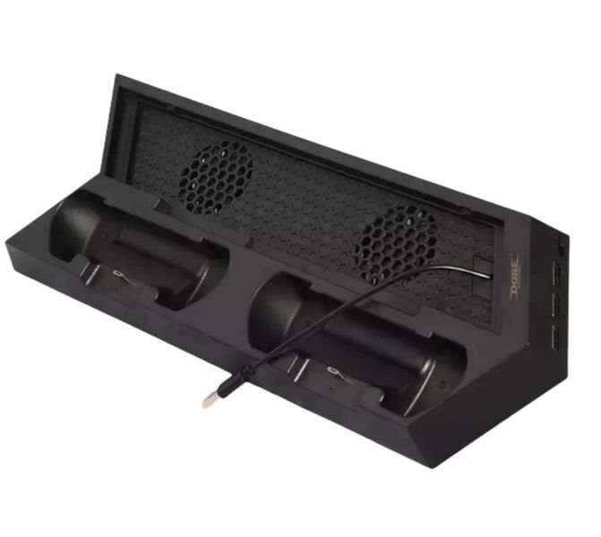 Dobe Dual Charging Dock Veritcal Stand USB HUB with Cooling Fan for PS$