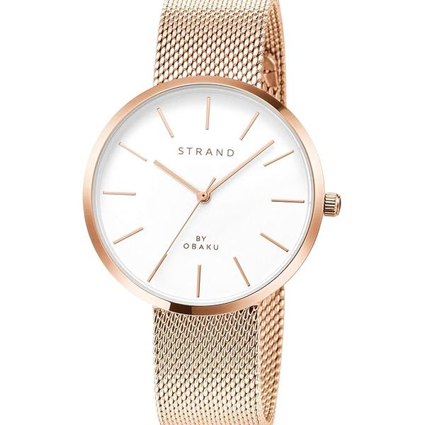 Obaku Strand Rose Gold Women Stainless steel Formal Watch S700LXVIMV