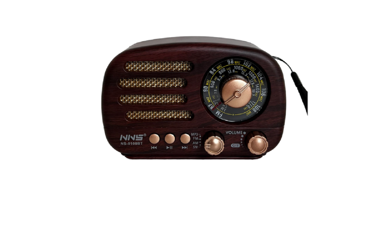 Rechargeable Vintage Band Radio With USB - NS-8100BT