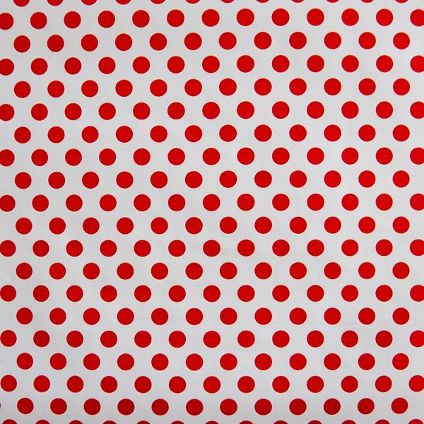 White With Red Polkadots Wrapping Paper - 10m