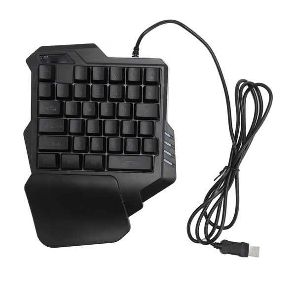 One Handed Gaming Keyboard 35 Keys, Backlit, Portable