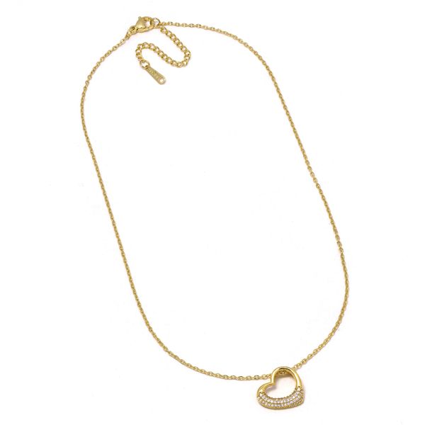 iDesire Cubic Zirconia Open Heart Necklace