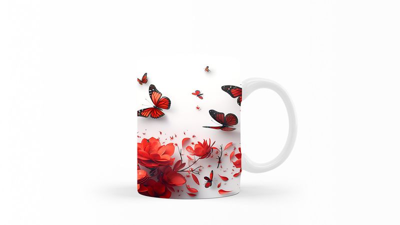 Designer Art Coffee Mug -095-Butterfly