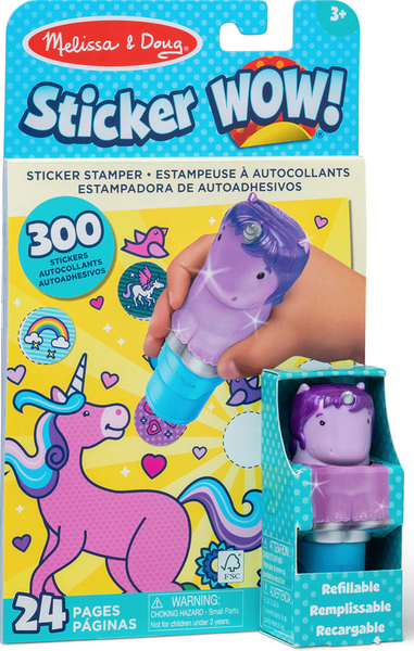 Melissa &amp; Doug Sticker Wow! Activity Pad &amp; Sticker Stamper - Purple Unicorn