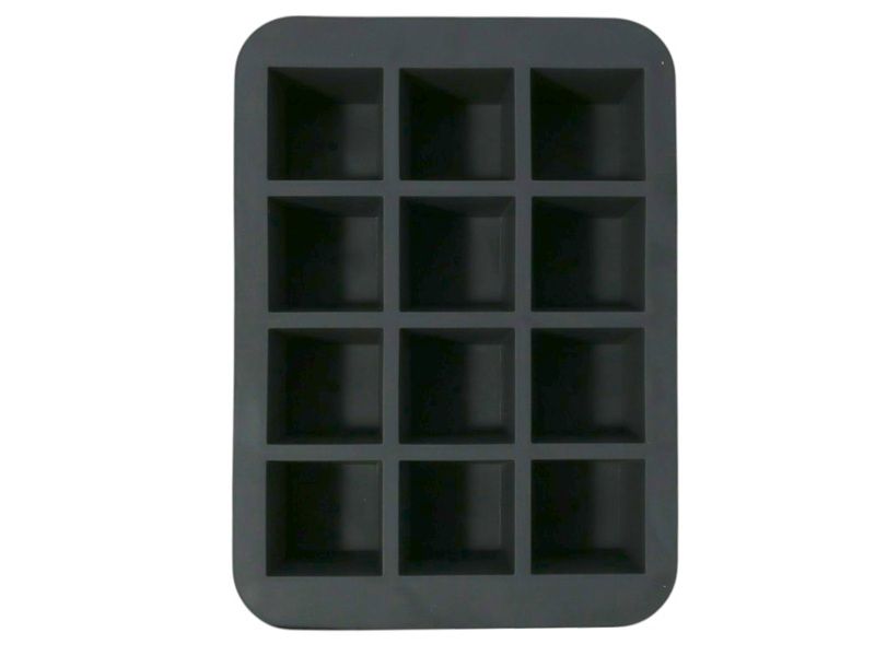 Excellent Houseware Black Ice Cube Tray - 12 Cubes - 19x14x4cm
