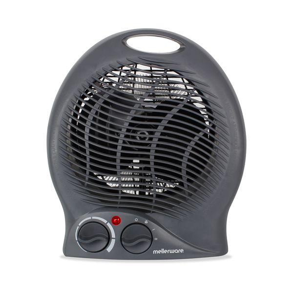 Mellerware Heater Floor Fan Plastic Graphite 2Heat Settings 2000W "Swiss