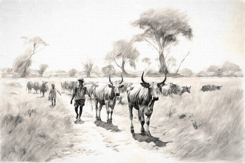 Canvas Wall Art Decor - Nguni Cow Herd