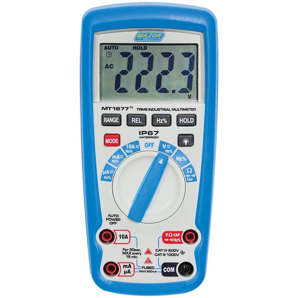 Major Tech 1000V AC/DC IP67 True RMS Multimeter (MT1877)