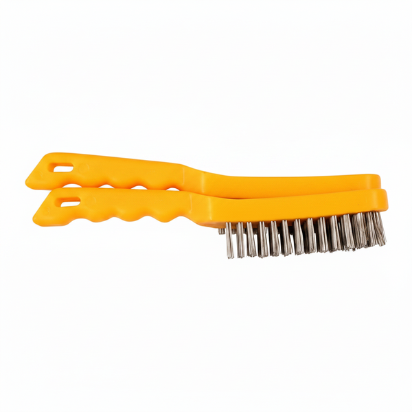 Krafft Heavy-Duty 6 Row Steel Wire Brush for Rust and Paint - 2 Pack
