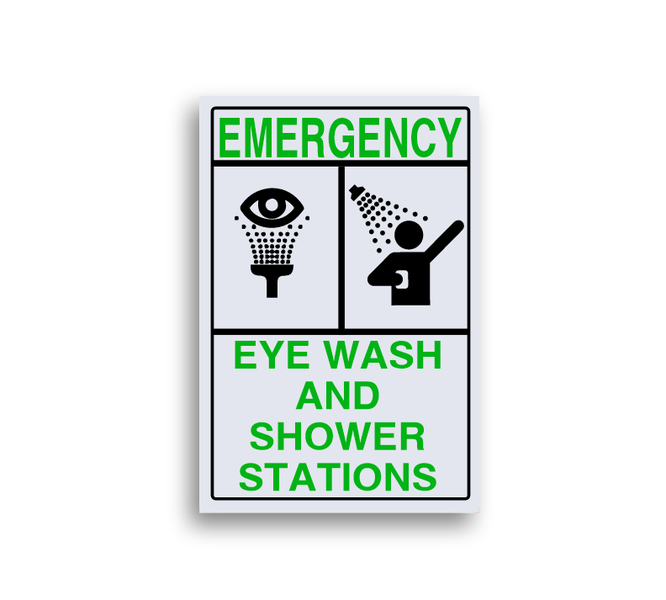 Emergency Eyewash and Shower Station Safety Sign