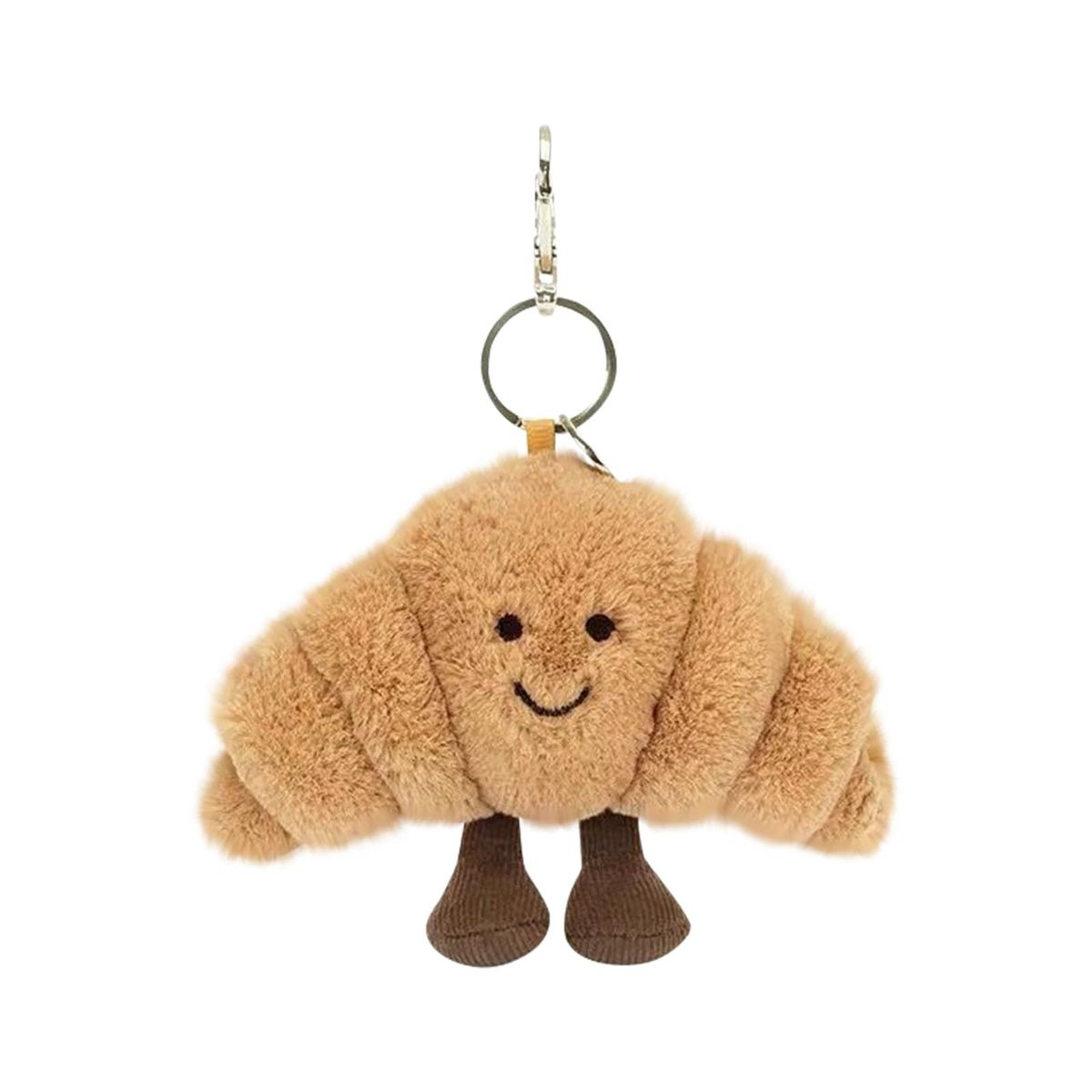 Soft Plush Croissant Key Chain, Bag Pendant Charm for Great Gift Idea