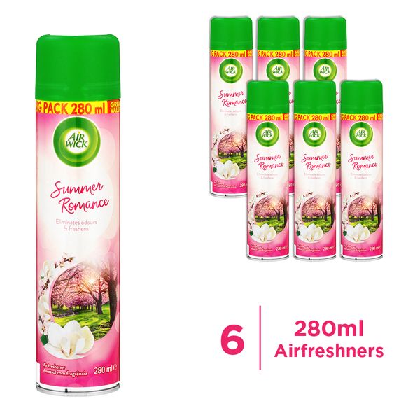 Airwick 6 x 280ml - Air Freshener - Summer Romance