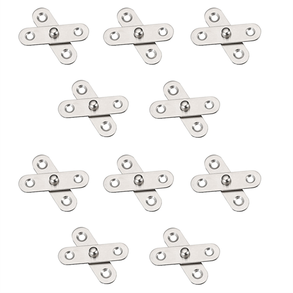 10Pieces Shed Door Hinges Kitchen Cabinet Hidden 360 Degree Rotation