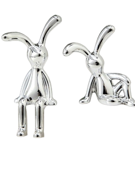Bunny Cartoon Ornaments x 2
