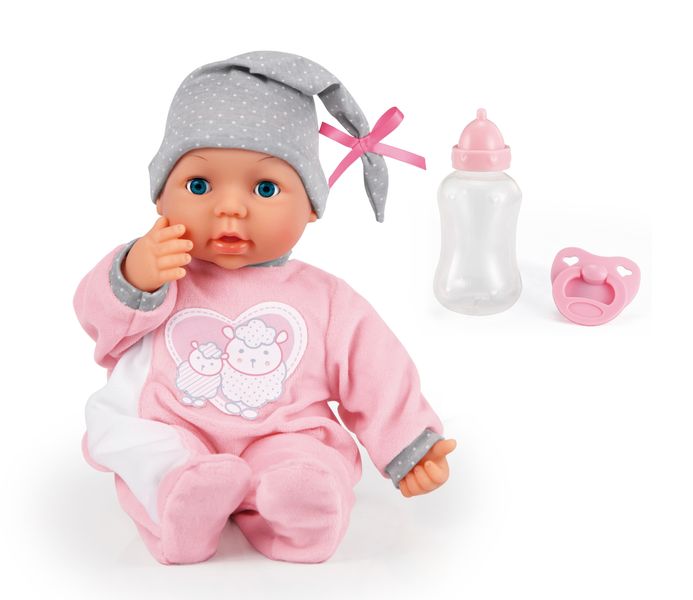 Bayer My Piccolina Interactive Doll with Accessories Pink/Grey - 38cm