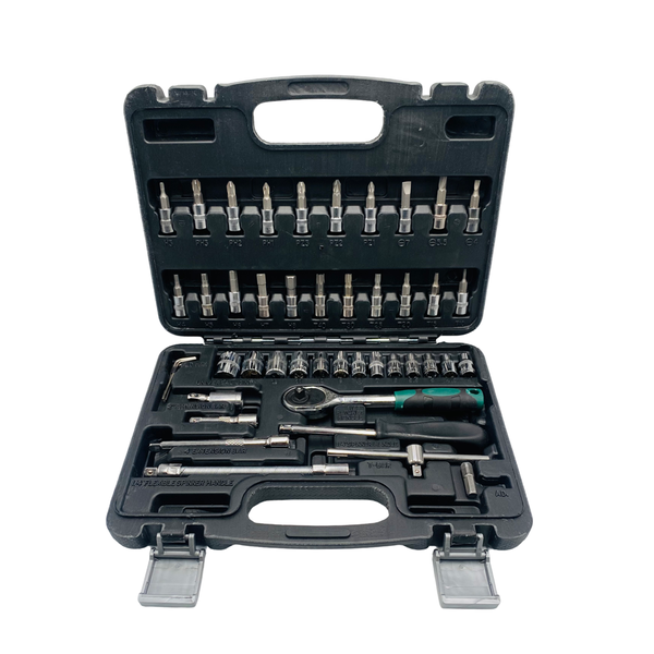 46-Piece Heavy Duty Metal 1/4 Inch Socket Set BS-2730