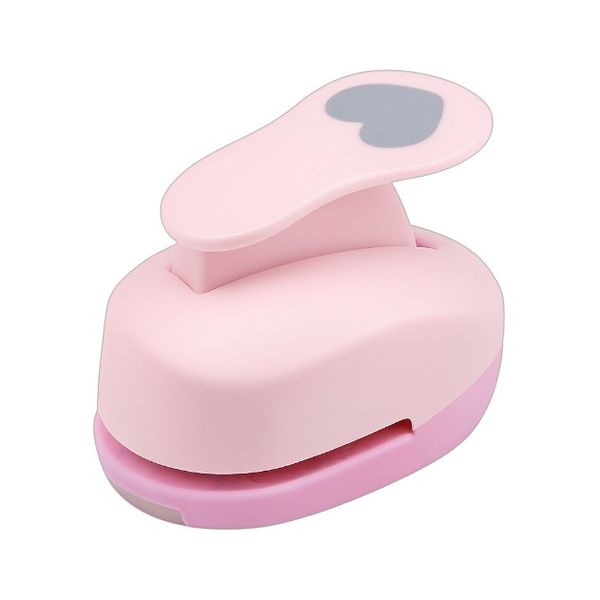 Charming Heart-Shaped Paper Punch for Craft Projects - Pink