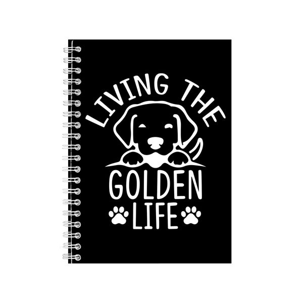 Life A5 Notebook Spiral Lined Notepad Golden Retriever Idea 355