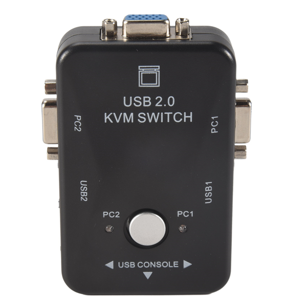 Usb Kvm Switch Switcher 2 Port Vga Svga Switch Box 2.0 Mouse Keyboard