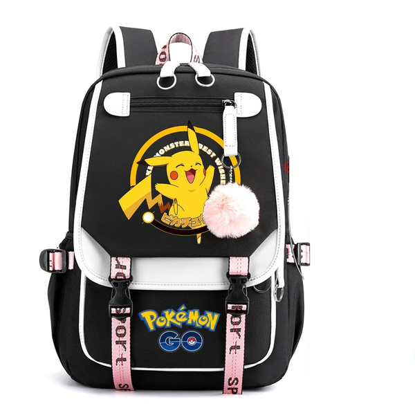 Student Backpack Pokemon Go Canvas Game Merchandise Schoolbag