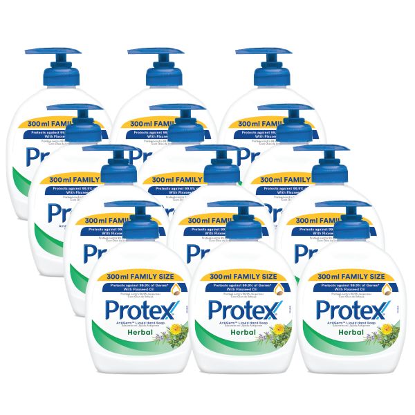 Protex Herbal Antigerm Liquid Hand Soap - 12 X 300ml