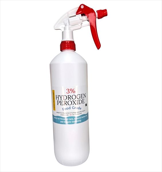 Hydrogen Peroxide 3% Food Grade (2L) With Spray Trigger