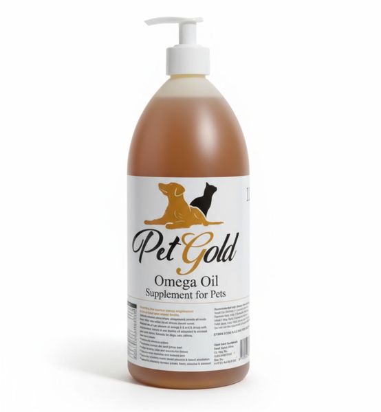 Pet Gold Omega Oil Supplement for Pets 1 Liter