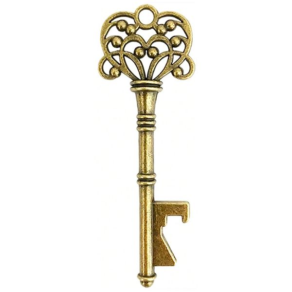 Vintage Key Keyring Bottle Opener - Bronze Gold - 7.5cm