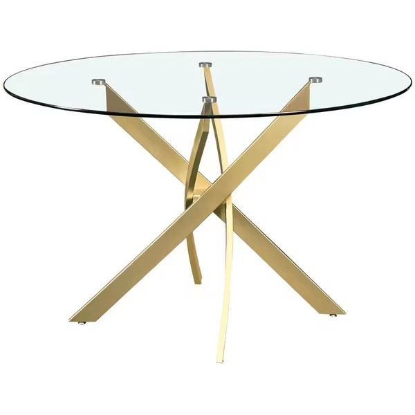 Dining Table with Cross Metal Leg (120cm)