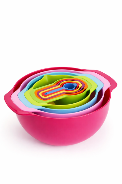 10 Piece Mixing Bowl Sifter Colander and Spoon Set