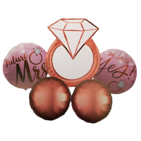 Foil Balloon -Engagement She Said Yes - Rose Gold &amp; Pink