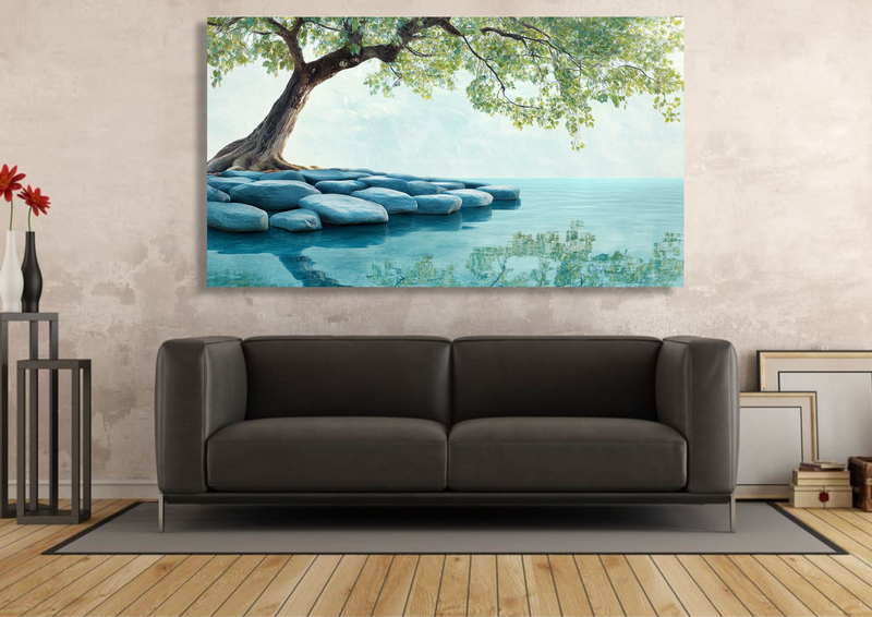 Canvas Wall Art - Tranquil Waterscape Scene - IM1346